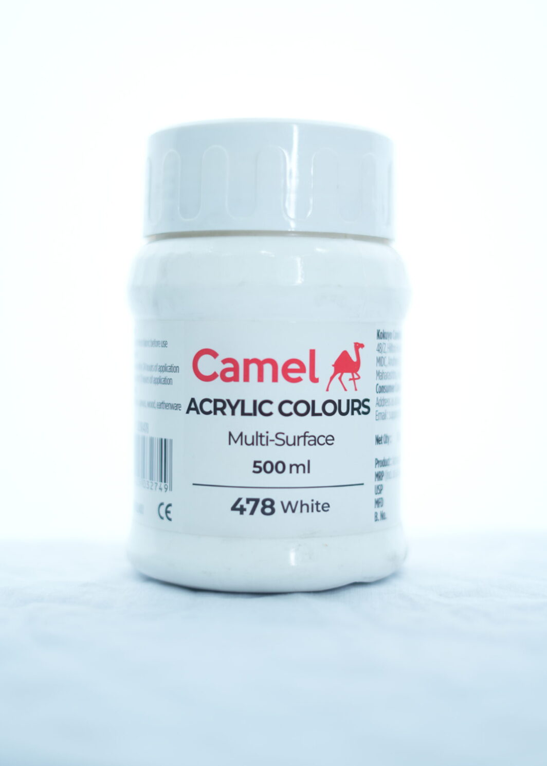 Camel Acrylic Multi-Surface White 500ml