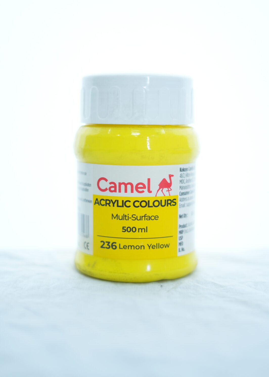 Camel Acrylic Multi-Surface Lemon Yellow 500ml